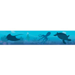 Seas the Day Blue Silhouettes Trim