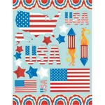 Us Flags Window Clings