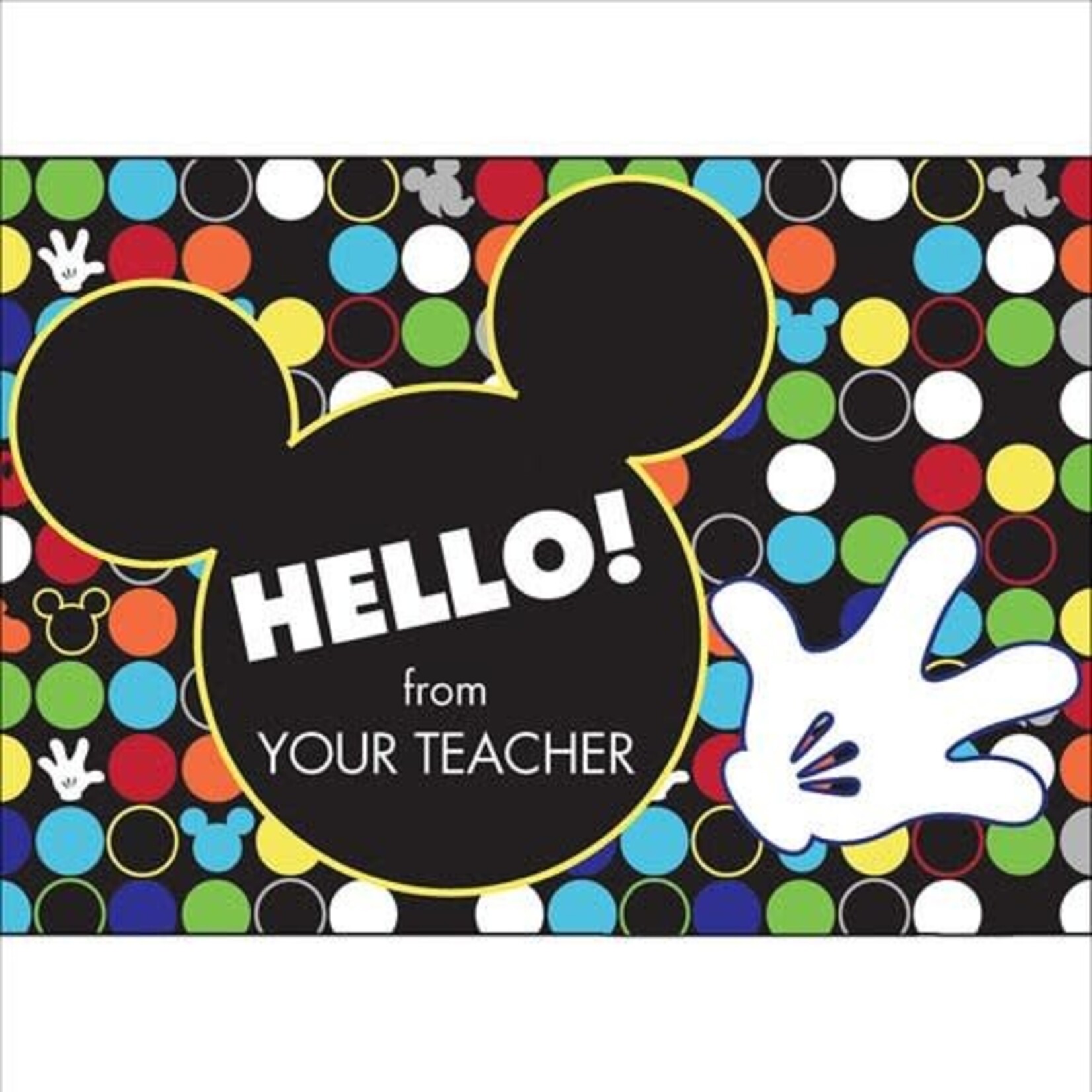 CLM Geo Mickey Hello From Your Teacher Cards