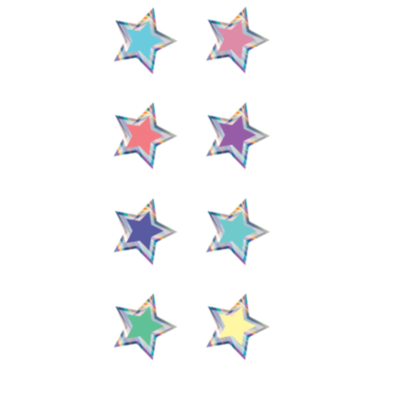 TEACHER CREATED RESOURCES Colorful Stars Mini Stickers Iridescent
