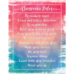 TEACHER CREATED RESOURCES Watercolor Classroom Rules Chart