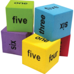 TEACHER CREATED RESOURCES Colorful Foam Number Word Dice