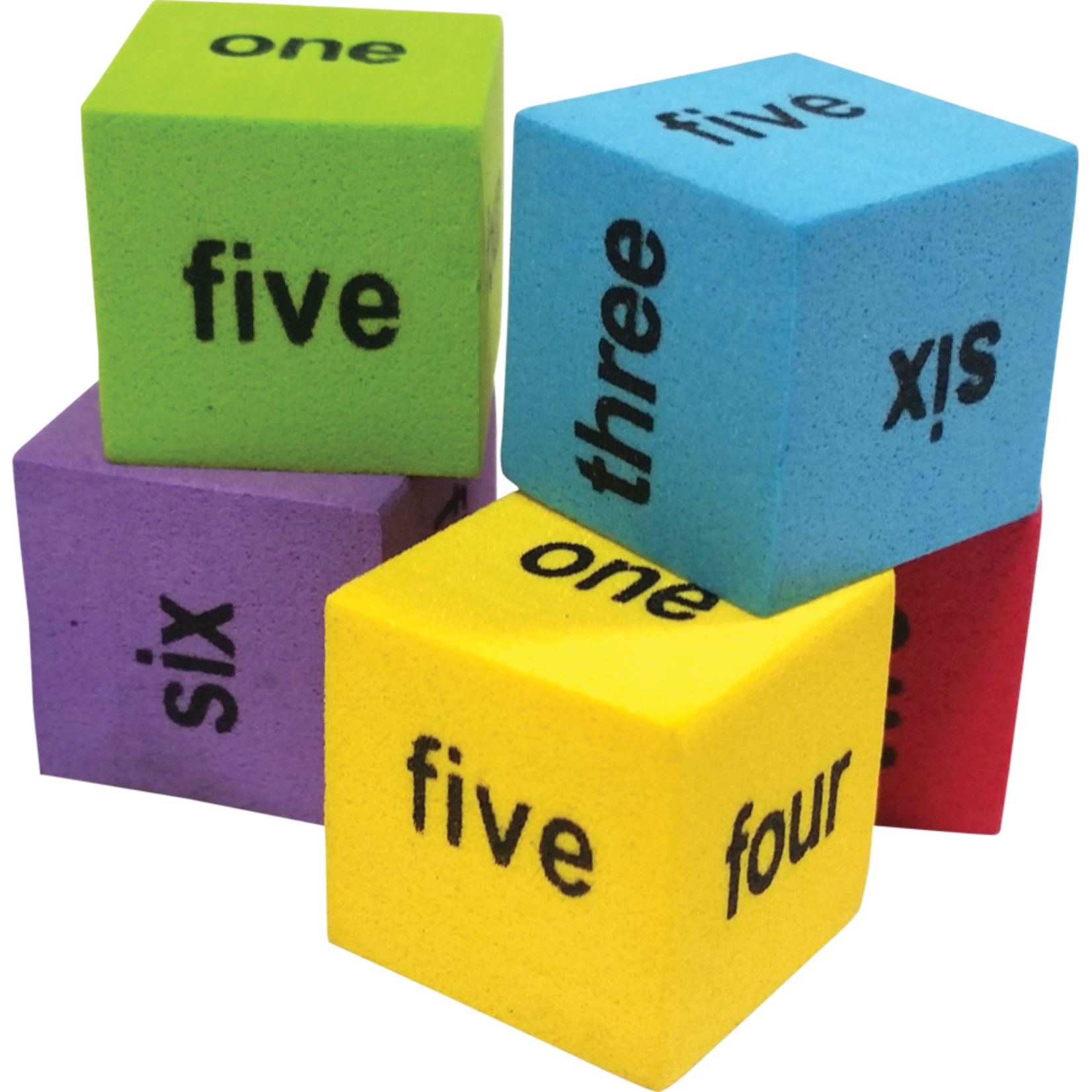 TEACHER CREATED RESOURCES Colorful Foam Number Word Dice