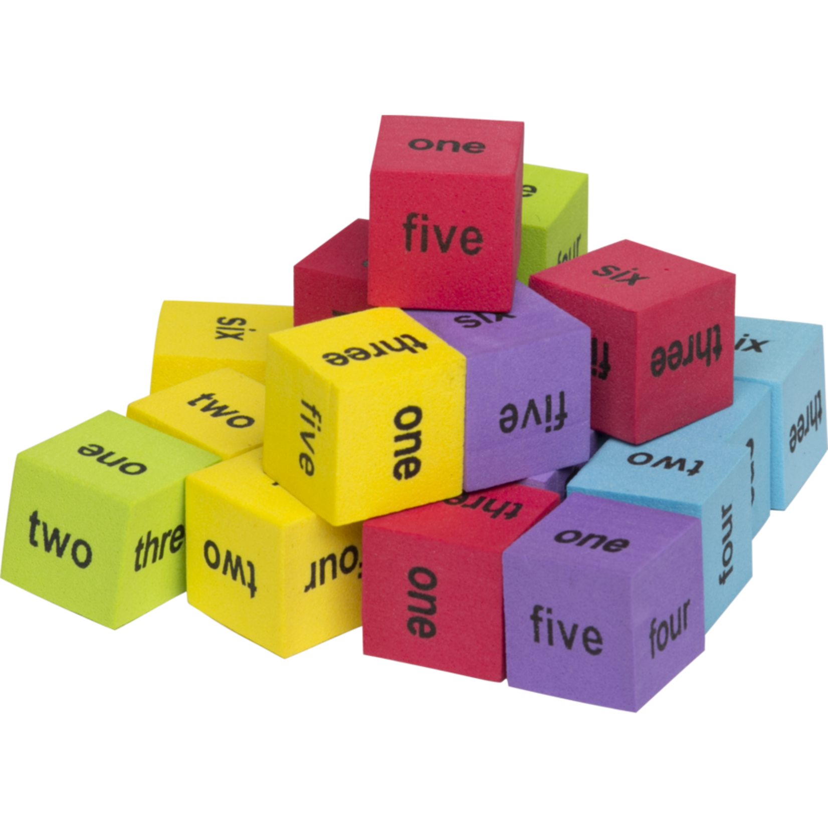 TEACHER CREATED RESOURCES Colorful Foam Number Word Dice