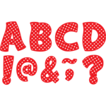 TEACHER CREATED RESOURCES Red Polka Dots Funtastic Font 3" Magnetic Letters