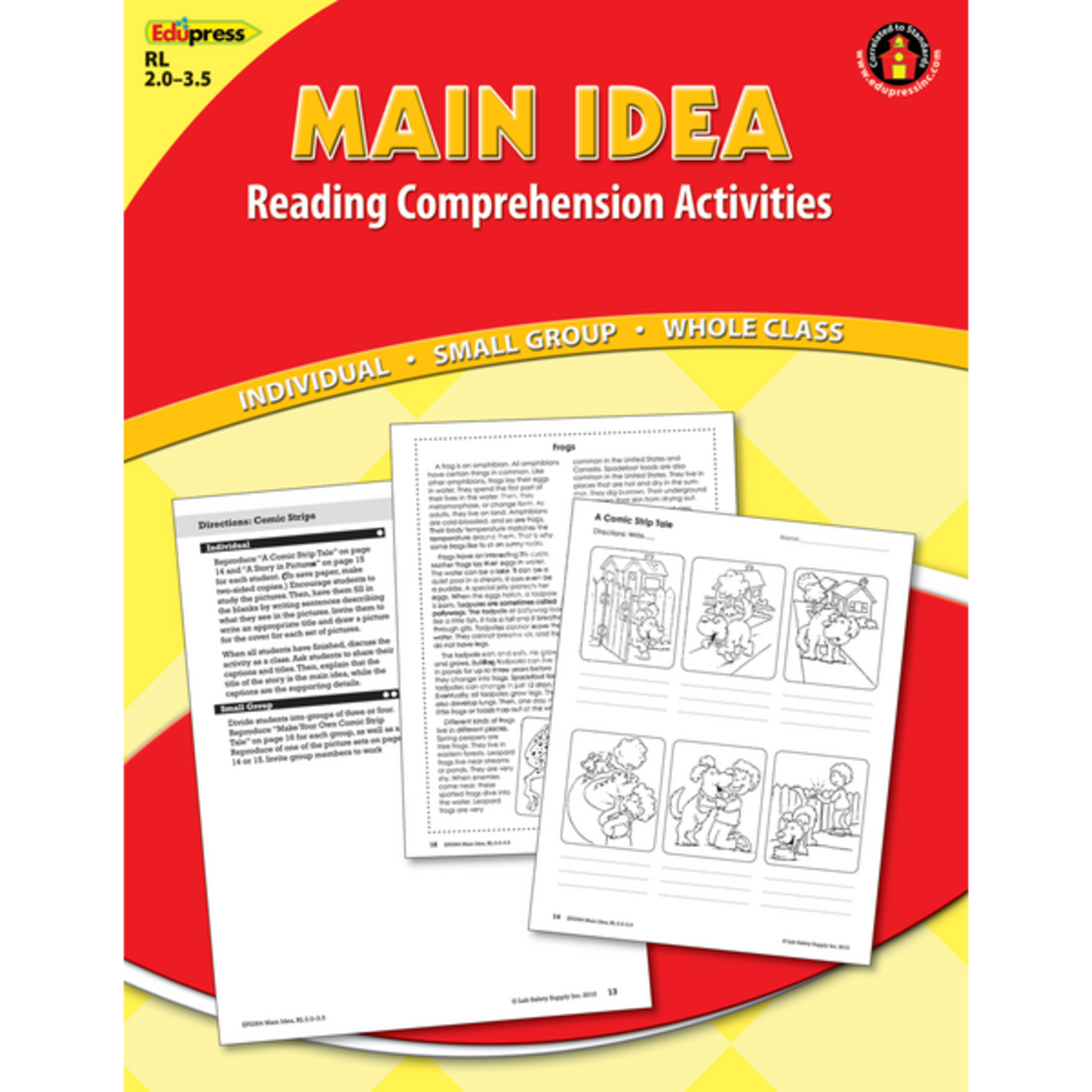 TEACHER CREATED RESOURCES Reading Comprehension Book Main Idea Red Level