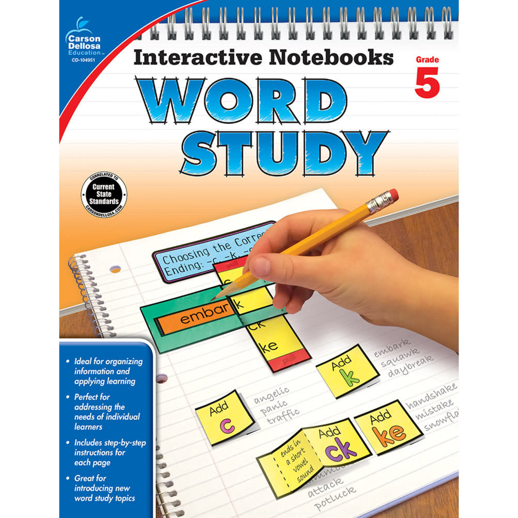 CARSON DELLOSA PUBLISHING CO Interactive Notebooks: Word Study Resource Book Grade 5