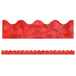 CARSON DELLOSA PUBLISHING CO Watercolor Red Scalloped Borders