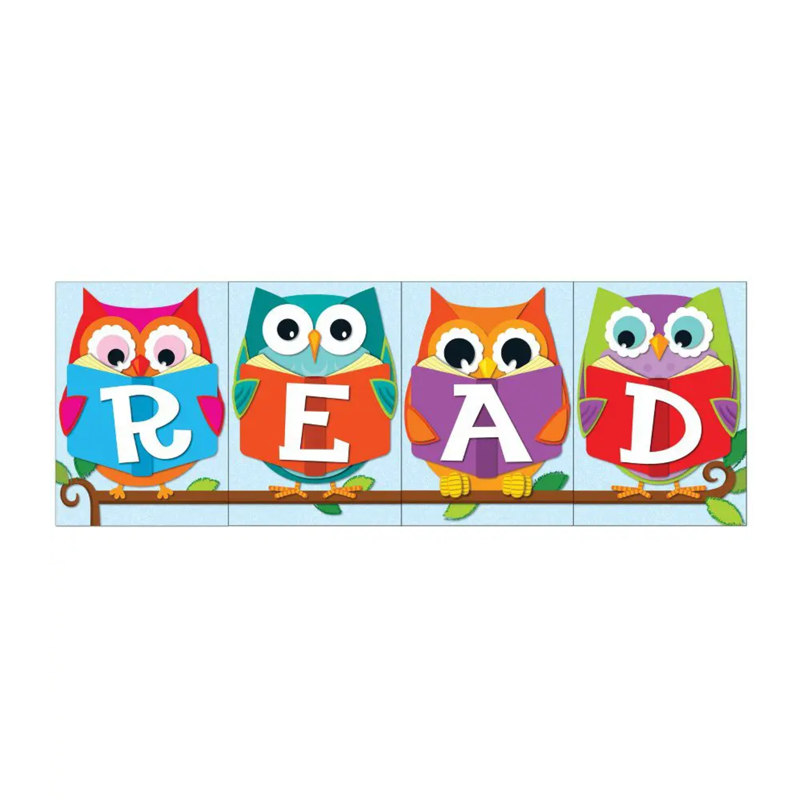 CARSON DELLOSA PUBLISHING CO Owls – “Whooo” Loves Reading? Bulletin Board Set (4pc)