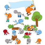 CARSON DELLOSA PUBLISHING CO Playful Foxes Bulletin Board Set