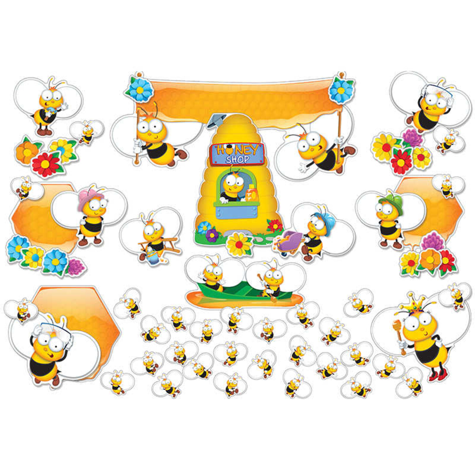CARSON DELLOSA PUBLISHING CO Buzz-Worthy Bees Bulletin Board Set