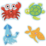 CARSON DELLOSA PUBLISHING CO Seaside Splash Shape Stickers