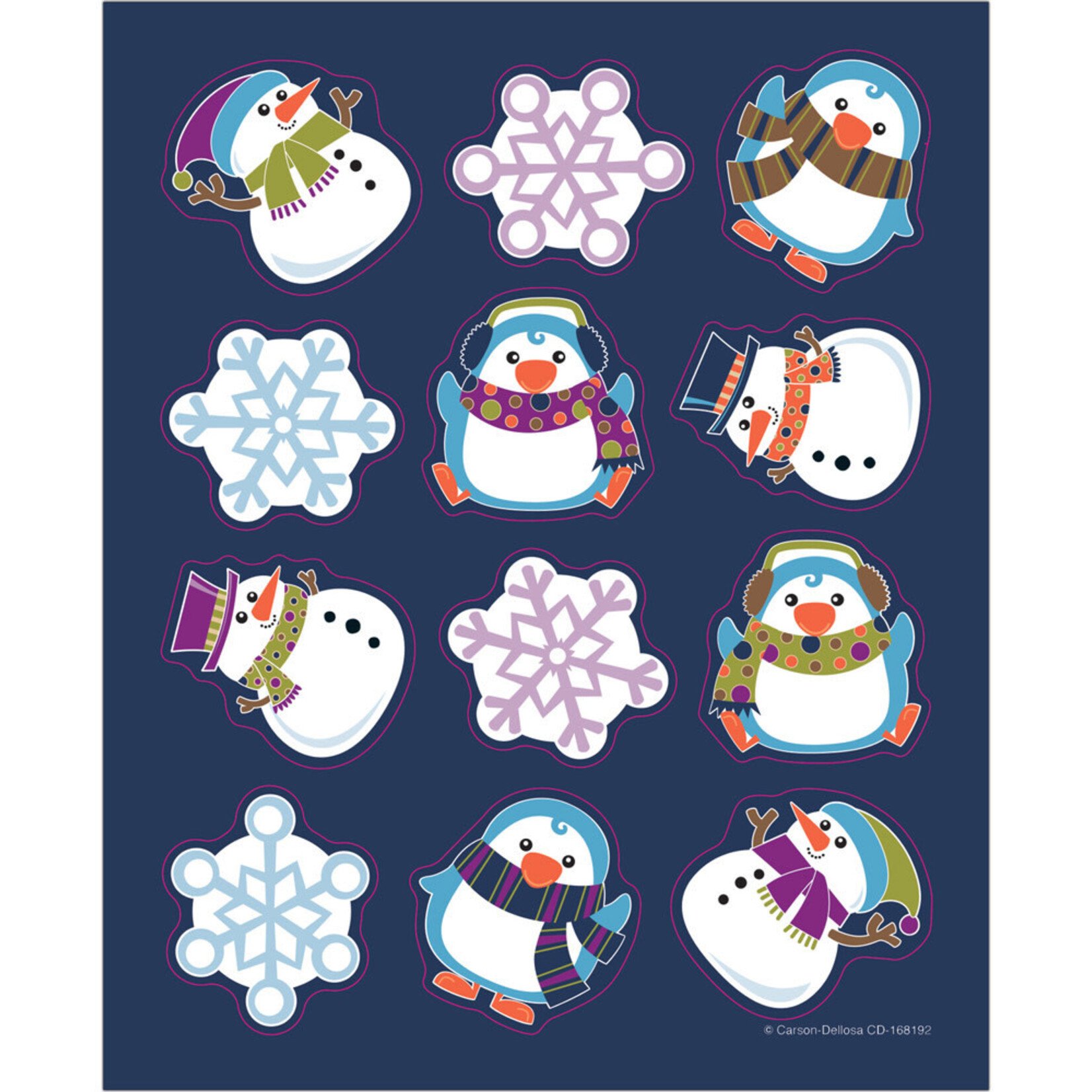 CARSON DELLOSA PUBLISHING CO Winter Fun Shape Stickers