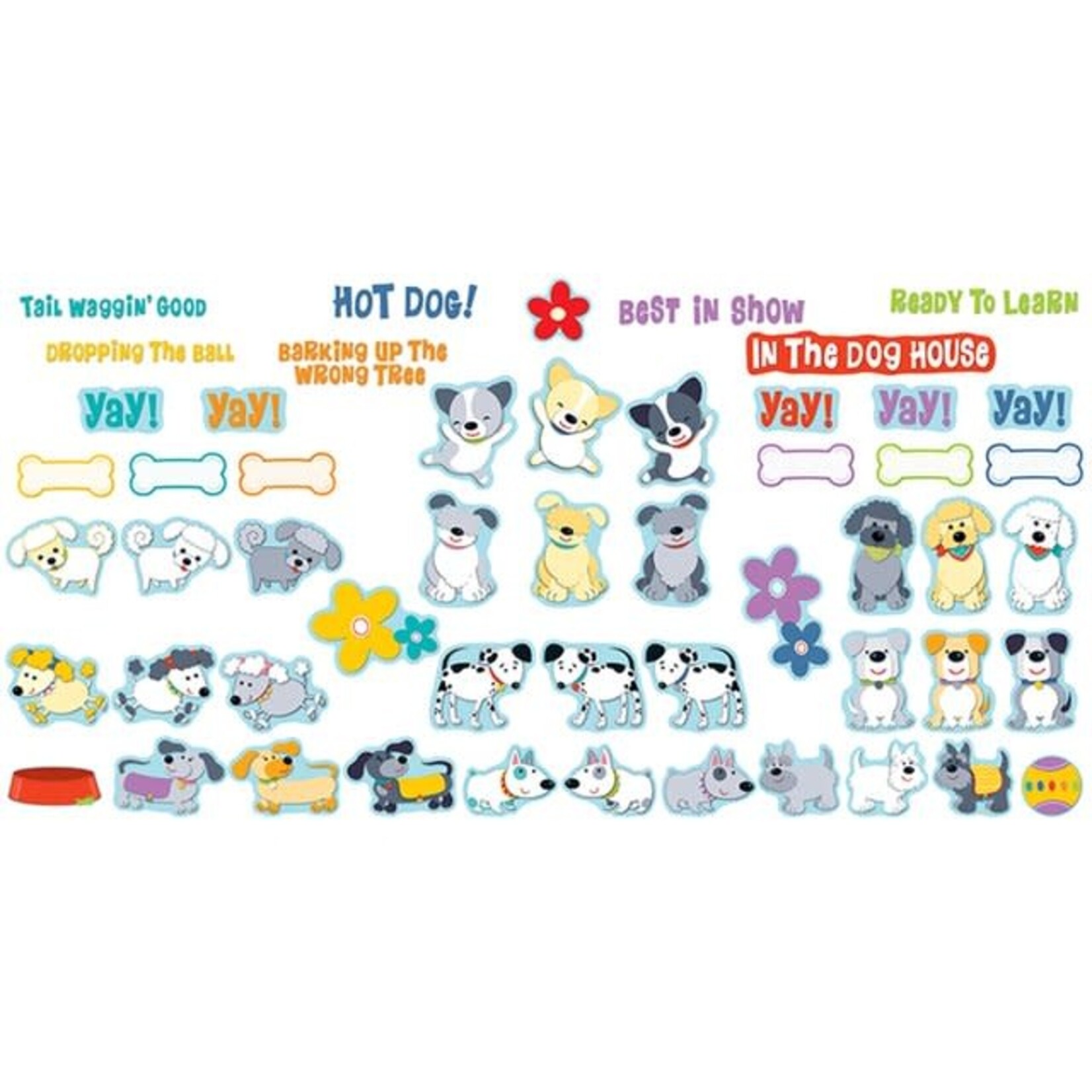 CARSON DELLOSA PUBLISHING CO Hot Diggity Dogs Behavior Bulletin Board Set