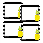 CARSON DELLOSA PUBLISHING CO School Girl: Simply Stylish Tropical Pineapple Stripe Name Tags