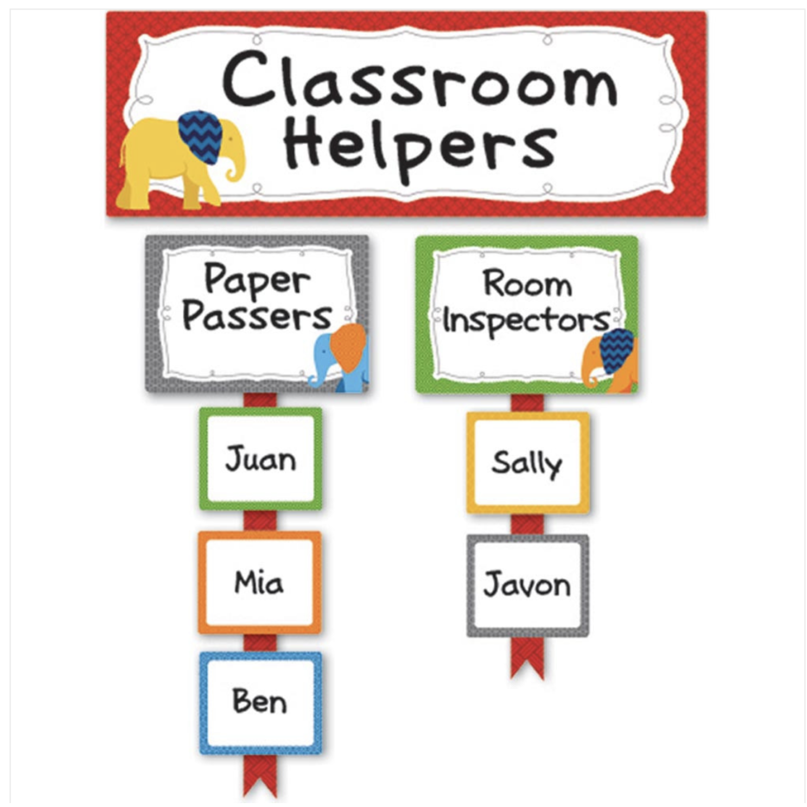 CARSON DELLOSA PUBLISHING CO Parade of Elephants Classroom Management Bulletin Board Set