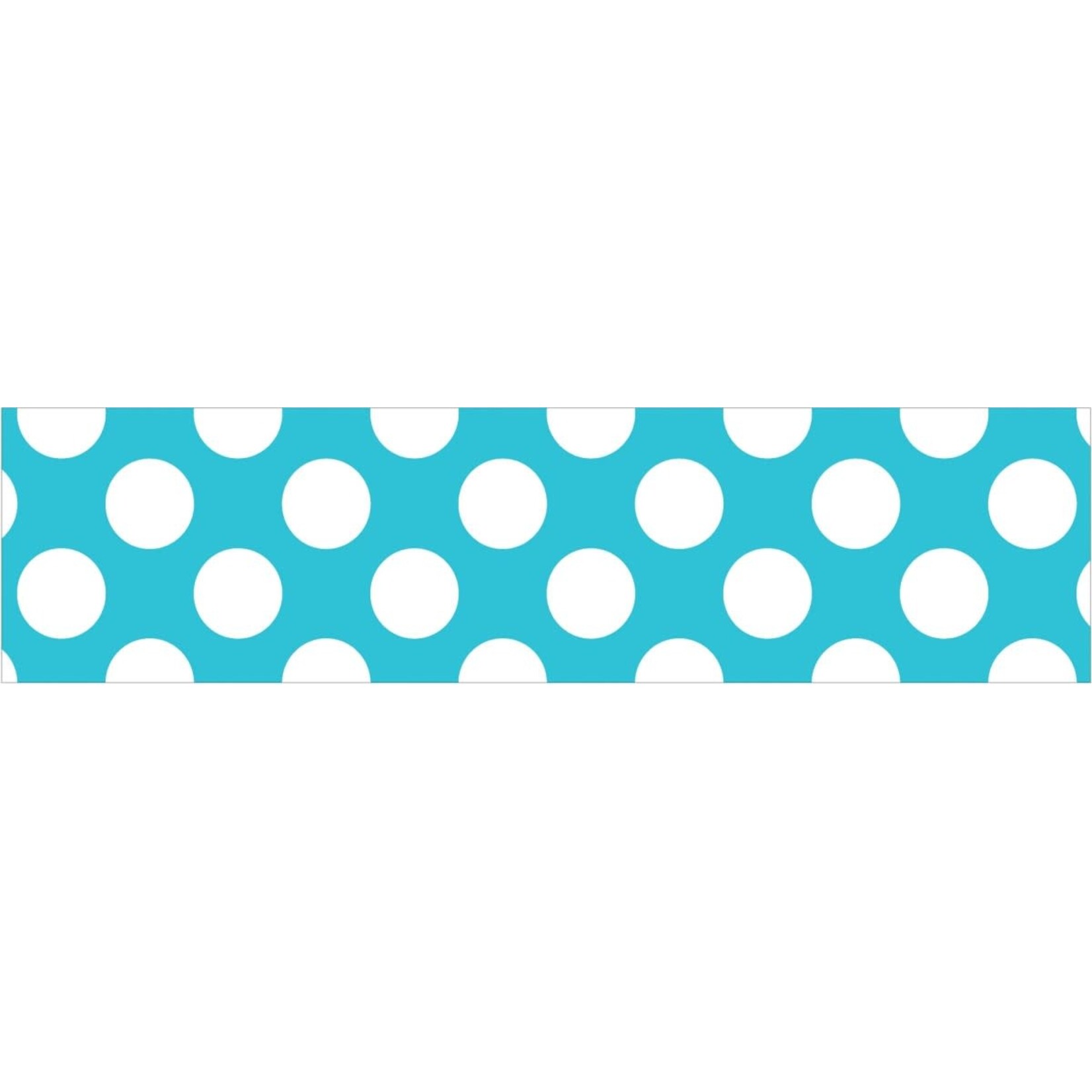 CARSON DELLOSA PUBLISHING CO School Girl: Teal W Polka Dots Straight Borders
