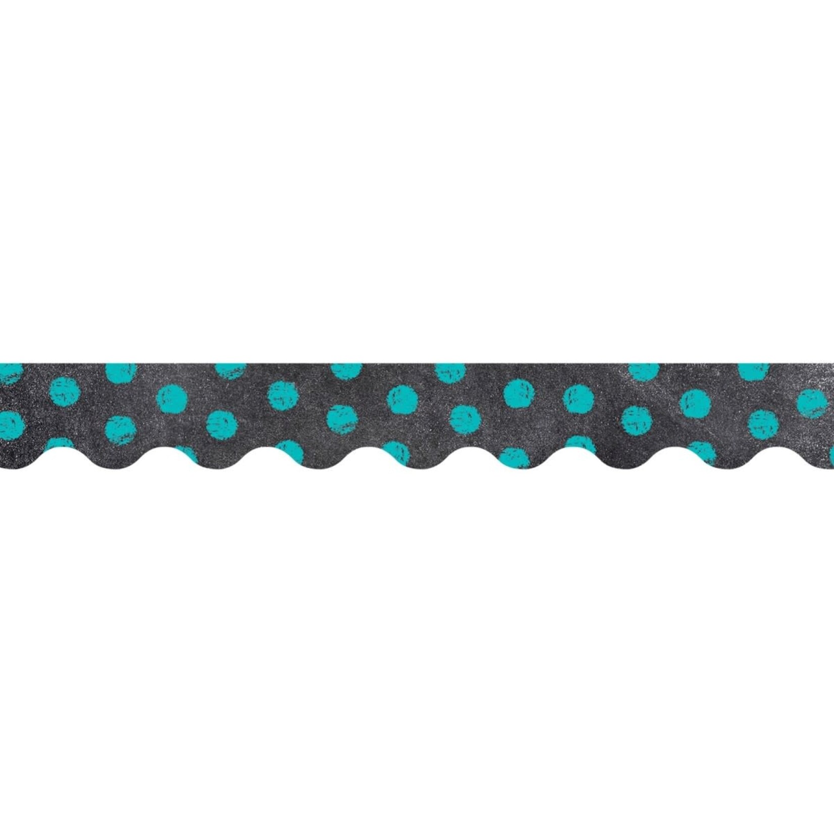 CREATIVE TEACHING PRESS Dots On Chalkboard Turquoise Borders