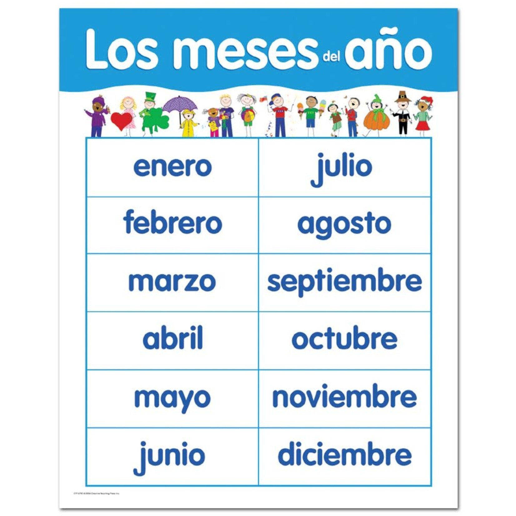 CREATIVE TEACHING PRESS Los Meses Del Año Spanish Basic Skills Charts
