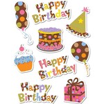 CREATIVE TEACHING PRESS Dots On Chocolate Happy Birthday Stickers