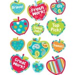 CREATIVE TEACHING PRESS Dots on Turquoise Apples Stickers