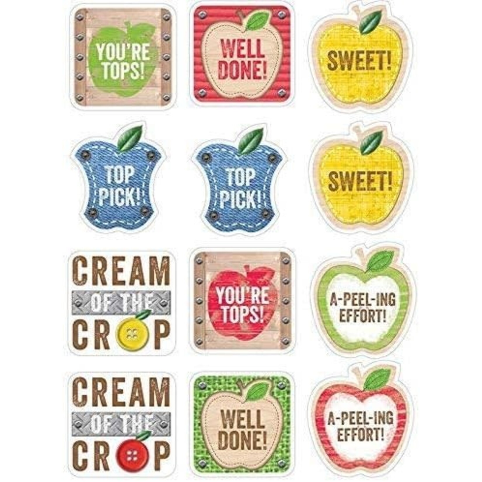 CREATIVE TEACHING PRESS Upcycle Style Apple Rewards Stickers