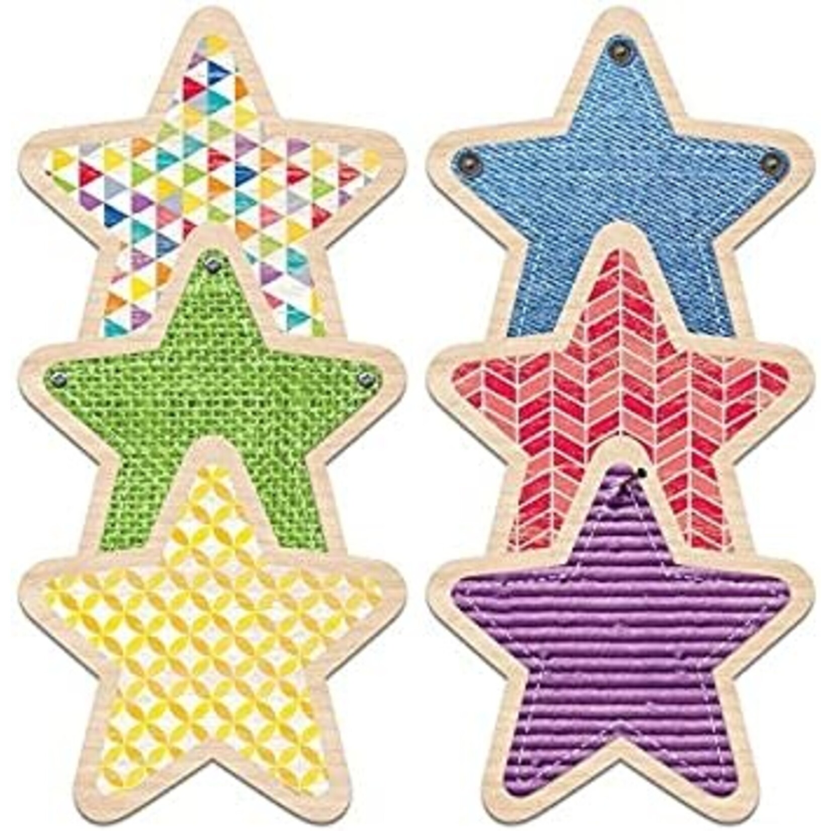 CREATIVE TEACHING PRESS CLM Upcycle Style Stars Cut Outs, 10"