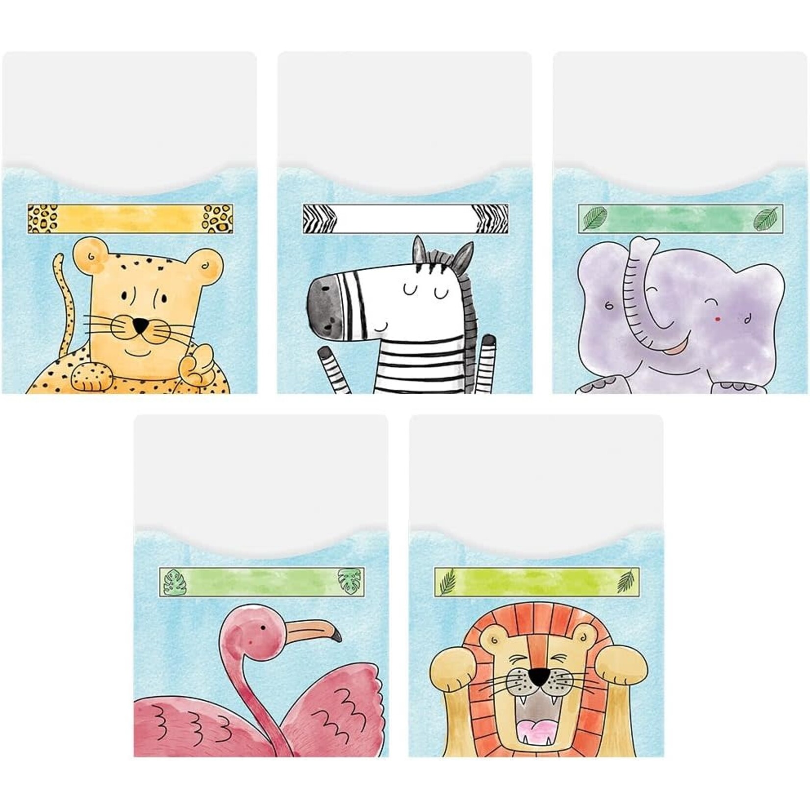 CREATIVE TEACHING PRESS Library Pockets, Extra Large Safari Friend
