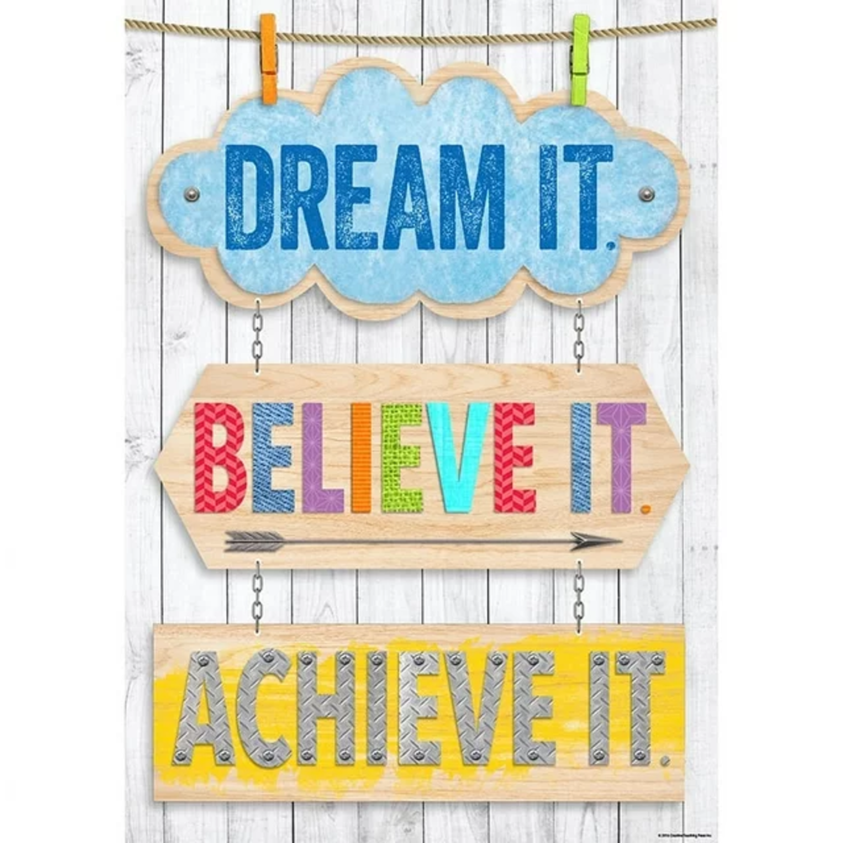 CREATIVE TEACHING PRESS Dream it. Believe it. Achieve it. Inspire U Poster