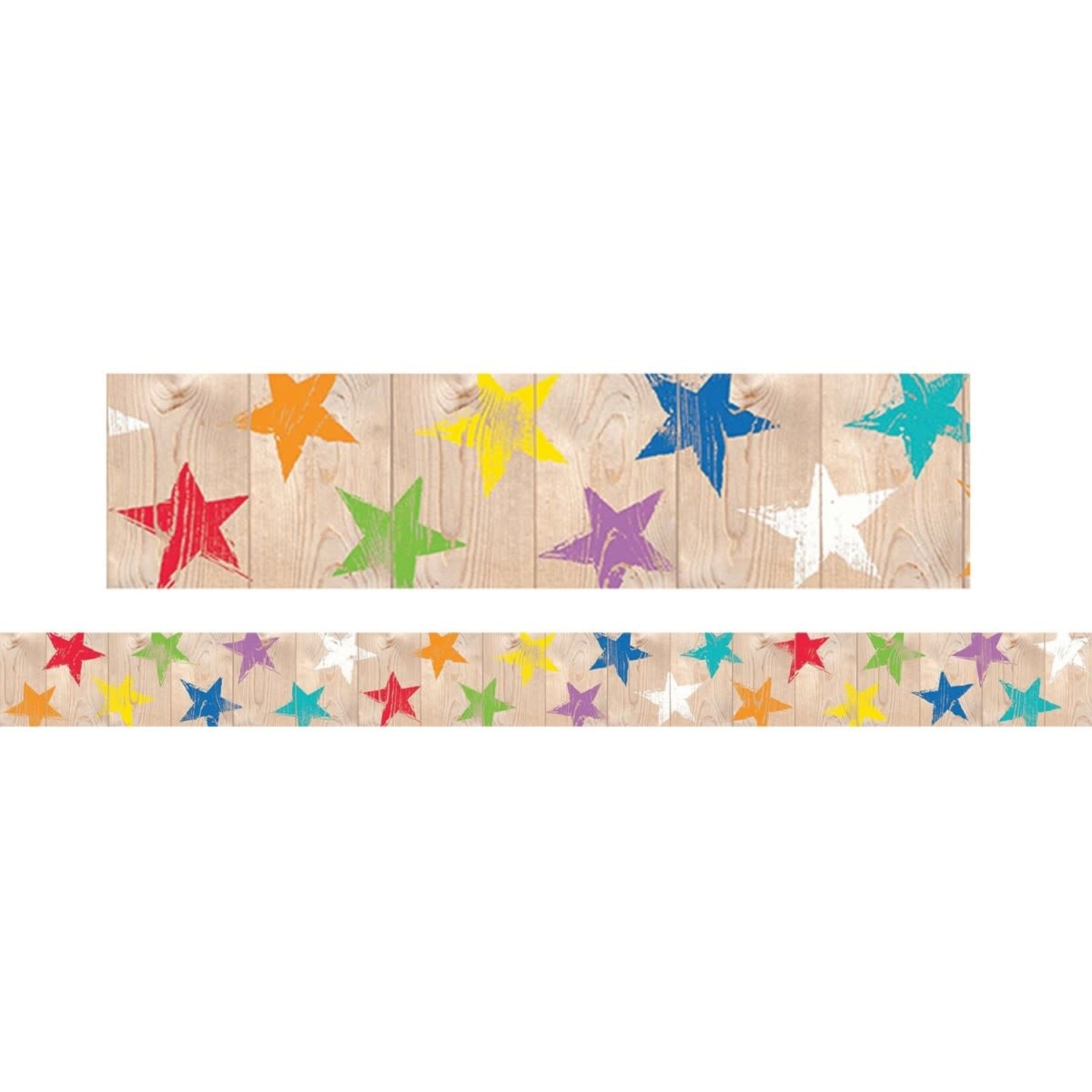 CREATIVE TEACHING PRESS Upcycle Style Rustic Stars Border