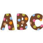 CREATIVE TEACHING PRESS Dots on Chocolate Design 2 Inch Letter Stickers