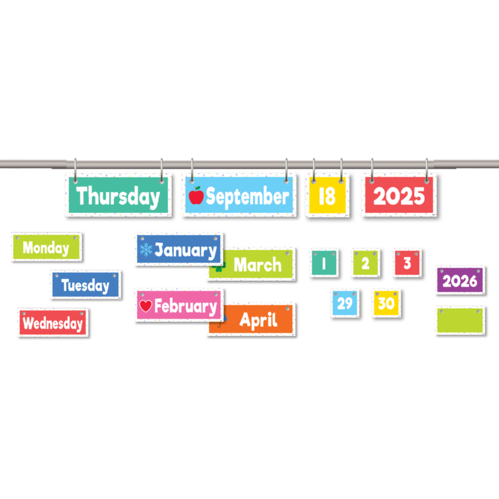 TEACHER CREATED RESOURCES Colorful Flip Calendar