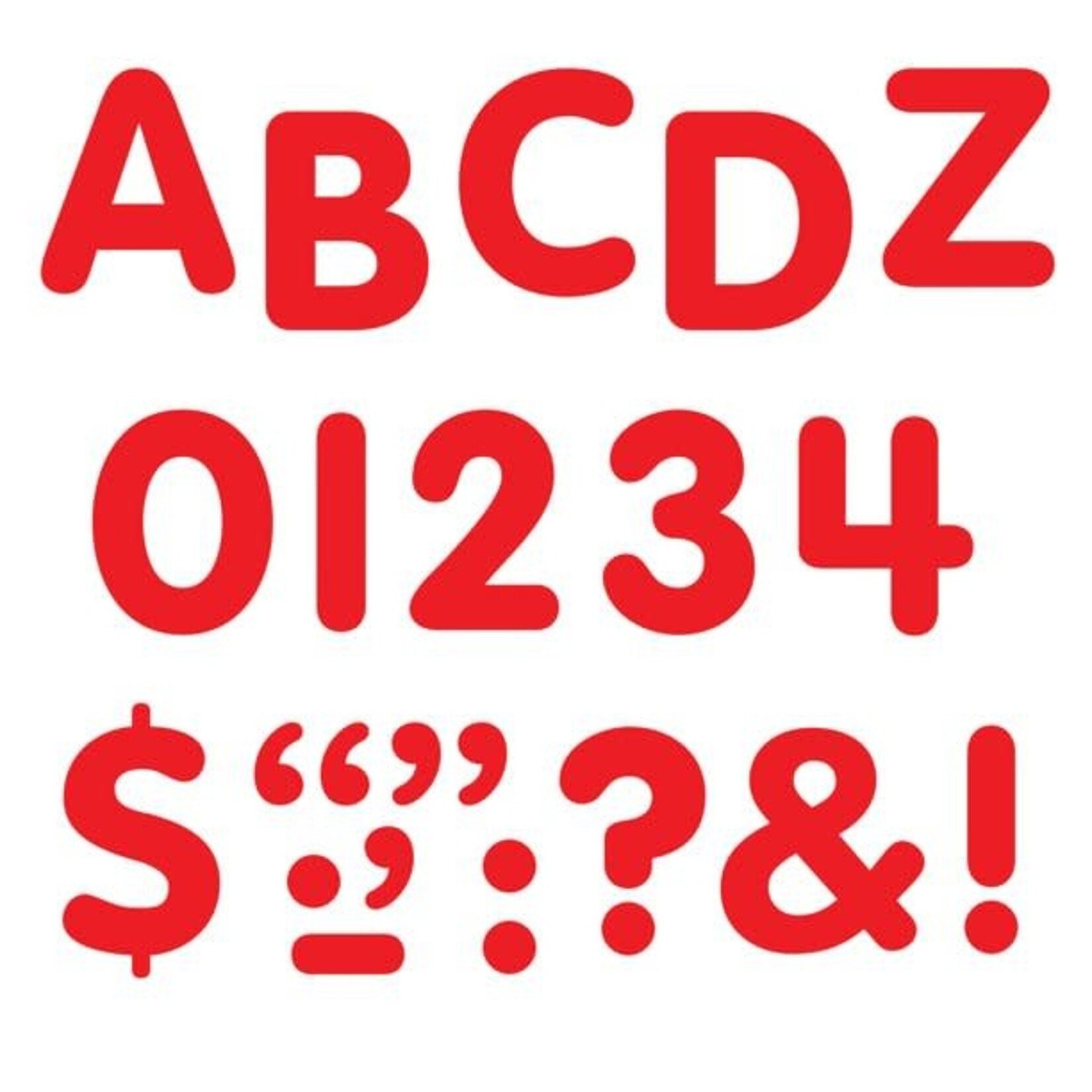 TREND ENTERPRISES INC Red 1-Inch Letters, Numbers, & Marks STICK-EZE Stick-On Letters