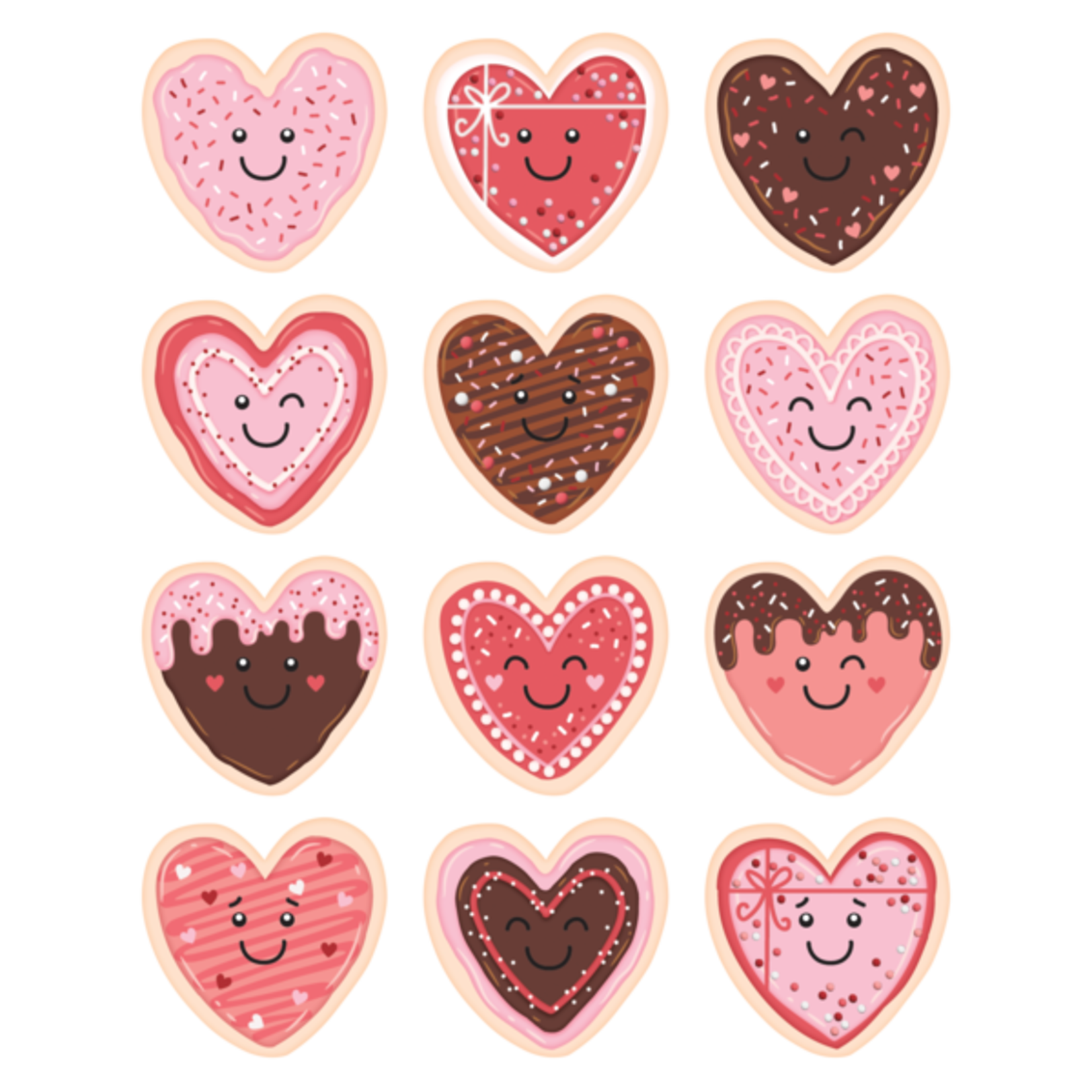 TEACHER CREATED RESOURCES Frosted Heart Cookies Stickers
