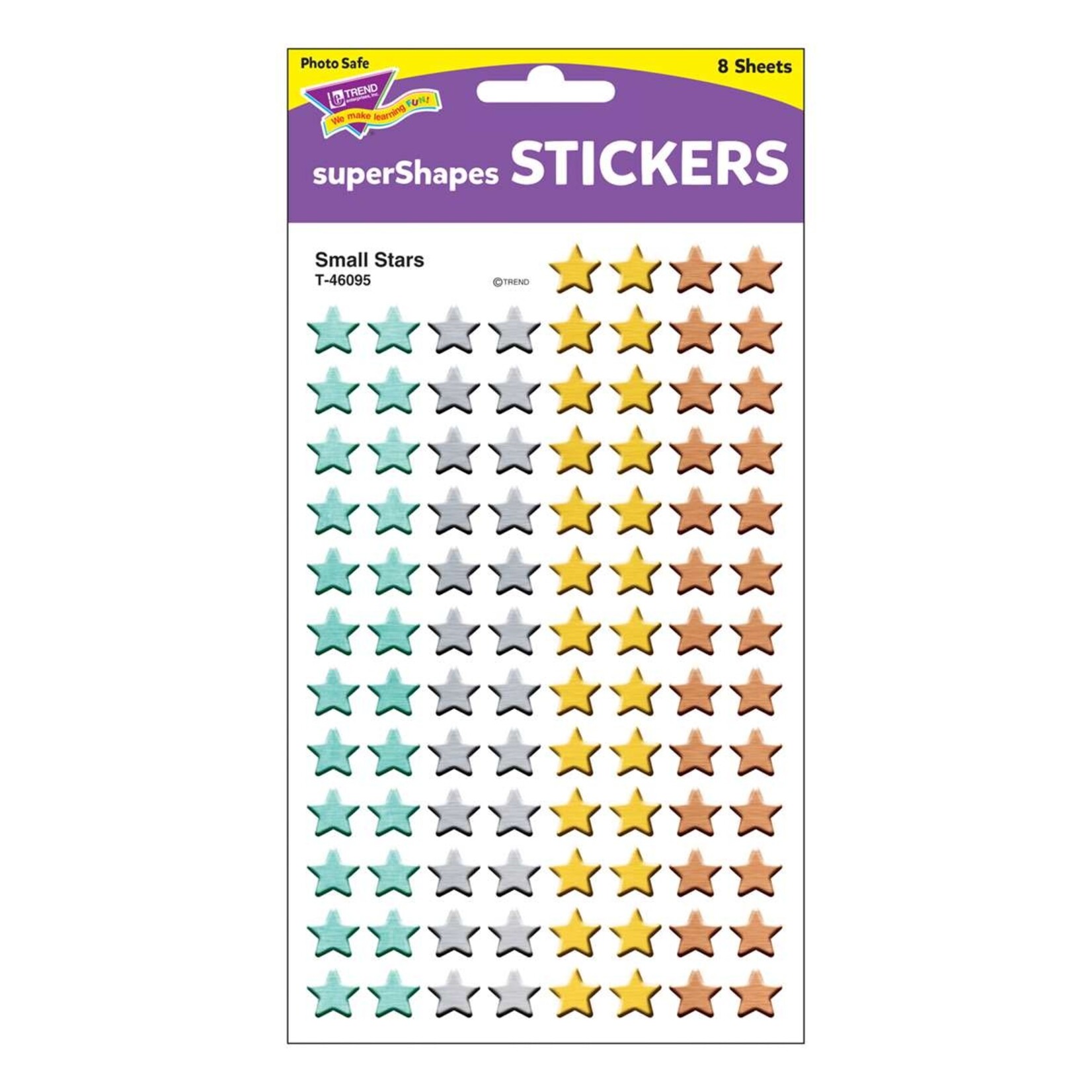 TREND ENTERPRISES INC I ♥ Metal Small Stars superShapes Stickers