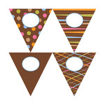 CREATIVE TEACHING PRESS Dots on Chocolate Pennants 10" Designer Cut Outs