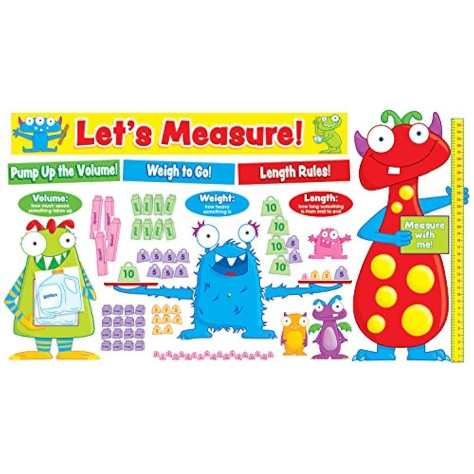 Monsters Measurement Bulletin Board Set