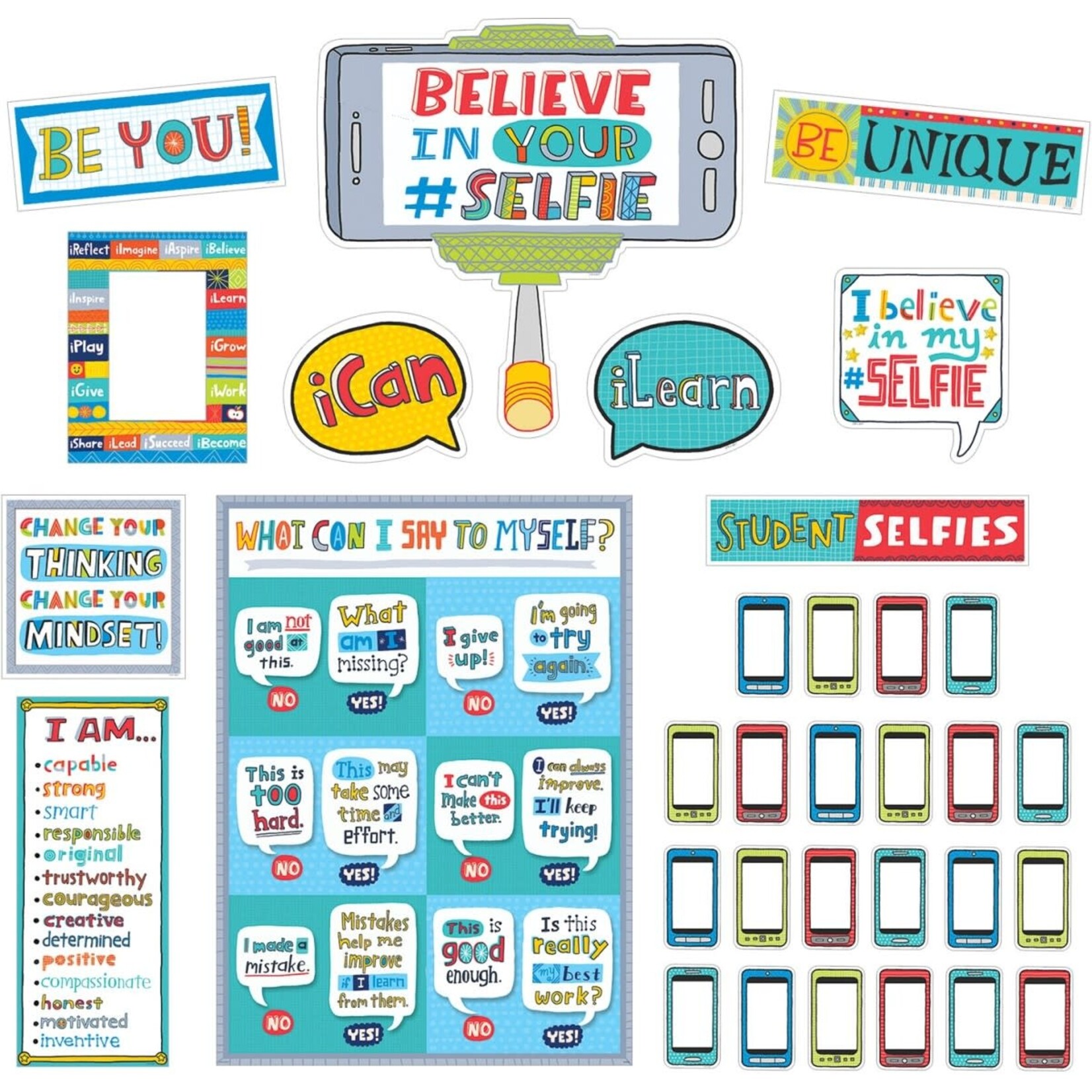CREATIVE TEACHING PRESS Believe In Your Selfie Bulletin Board Set