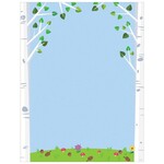 CREATIVE TEACHING PRESS Woodland Friends Blank Birch Trees Chart