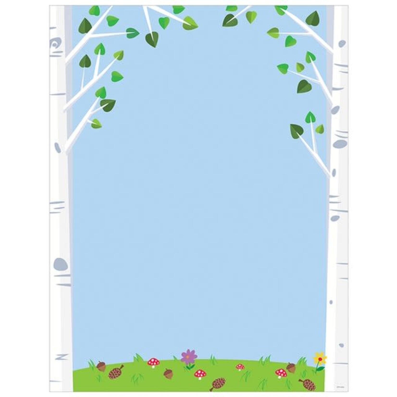 CREATIVE TEACHING PRESS Woodland Friends Blank Birch Trees Chart