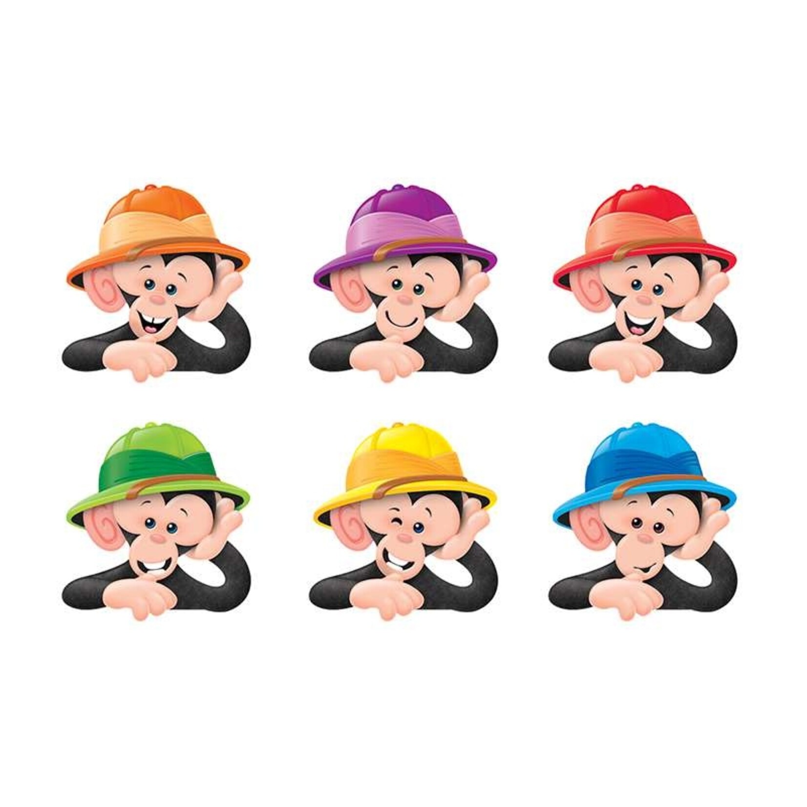 TREND ENTERPRISES INC Monkey Mischief Hats Mini Accents Variety Pack