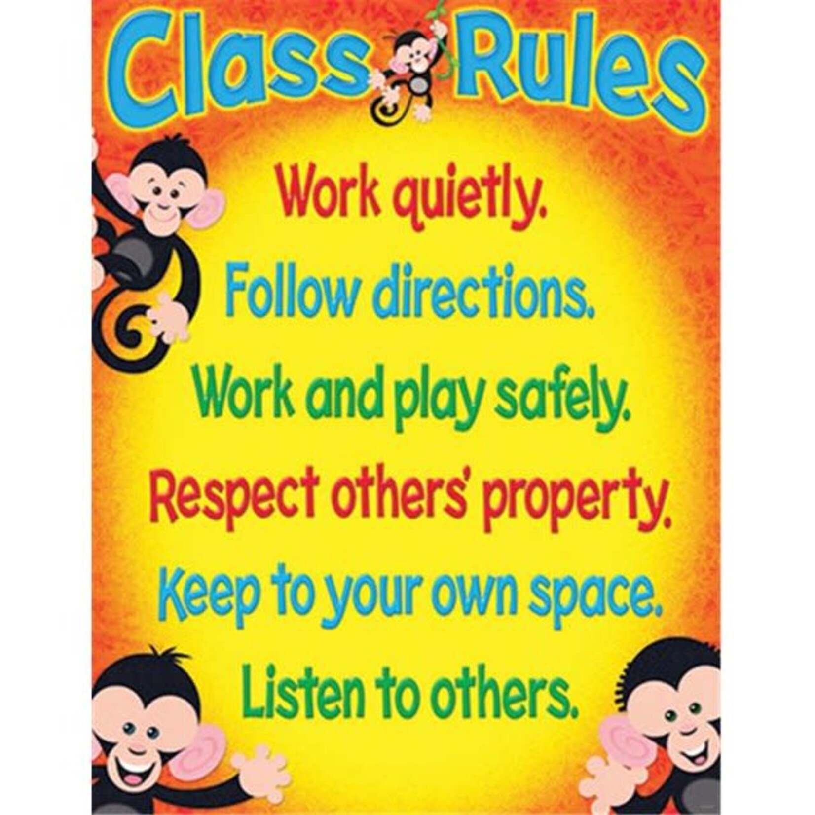 TREND ENTERPRISES INC Class Rules Monkey Mischief Chart