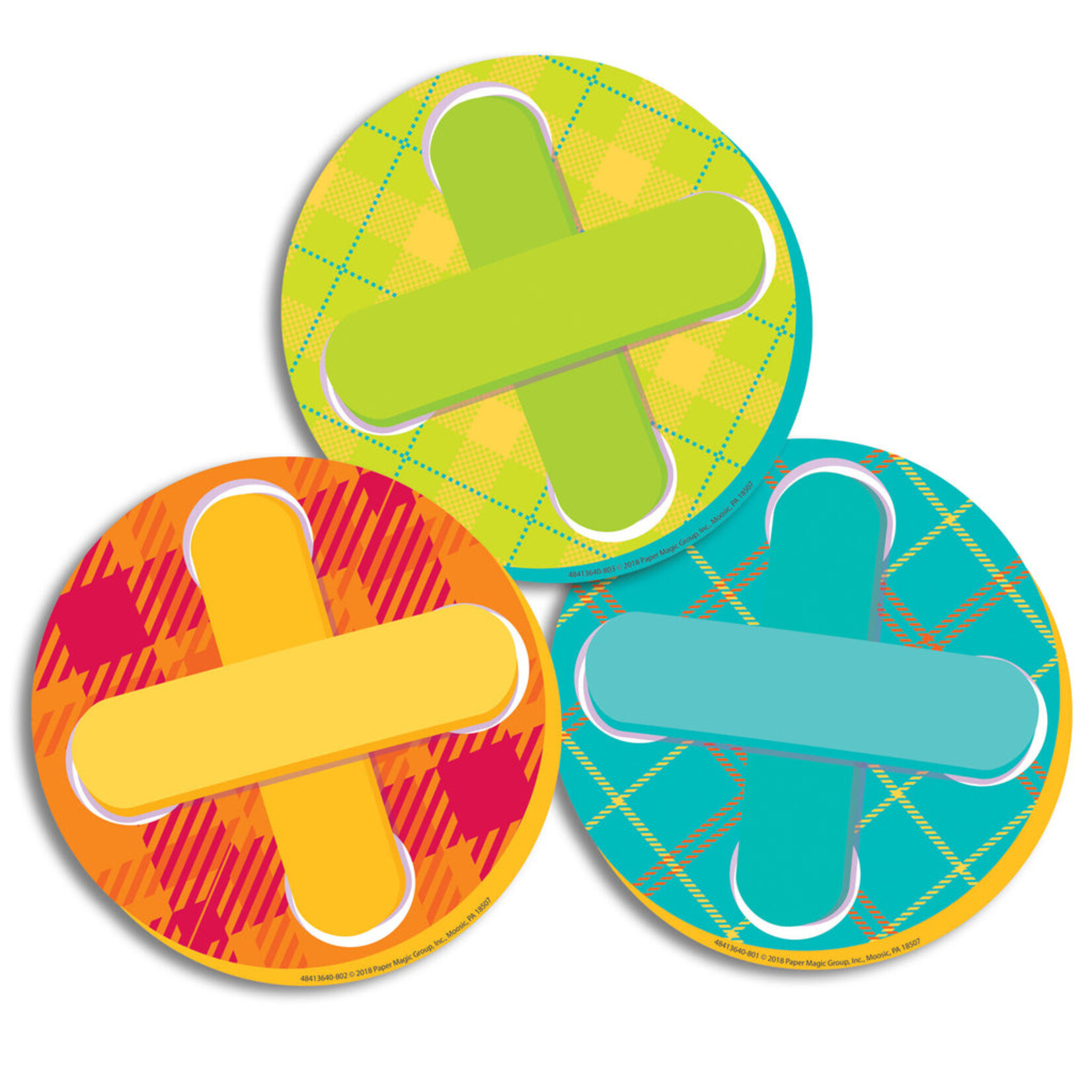 Plaid Attitude Button Paper Cut Outs
