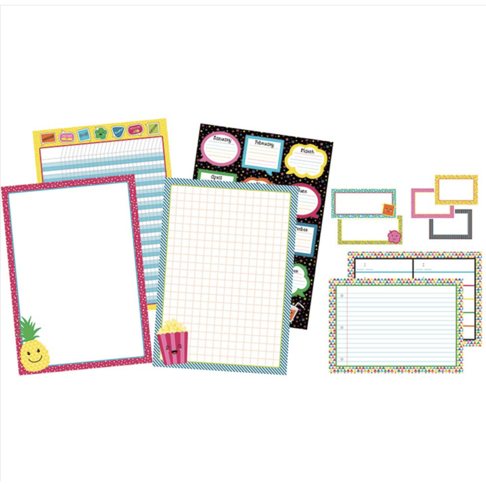 CARSON DELLOSA PUBLISHING CO School Pop Classroom Organizers Bulletin Board Set