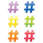 CREATIVE TEACHING PRESS Painted Palette Designer Cut-Outs, 6", #hashtags