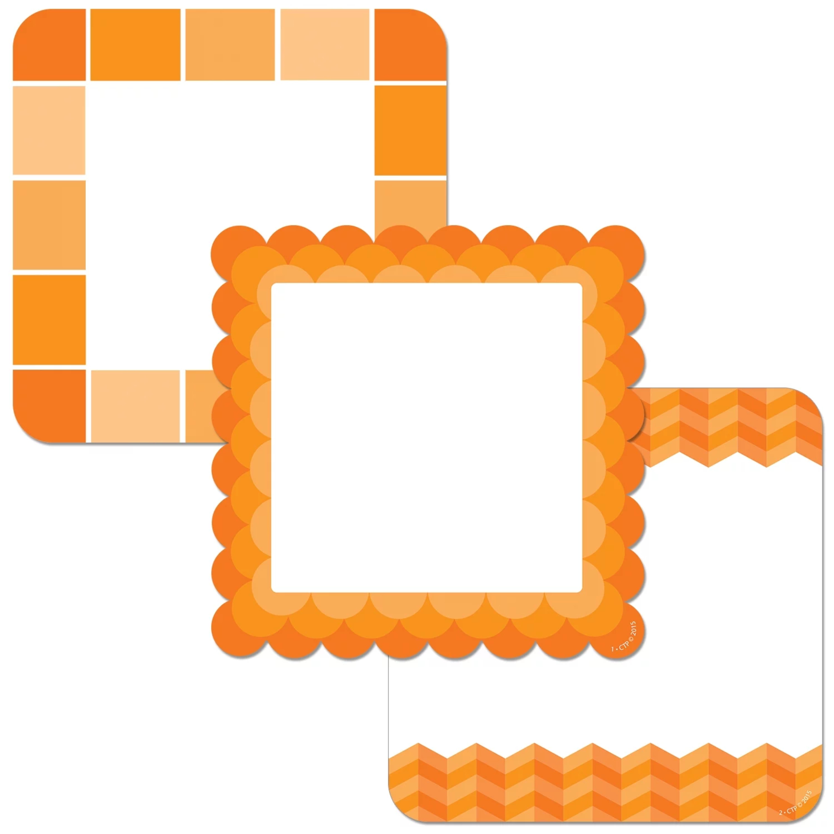 CREATIVE TEACHING PRESS Painted Palette Orange Cards 6" Designer Cut-Outs