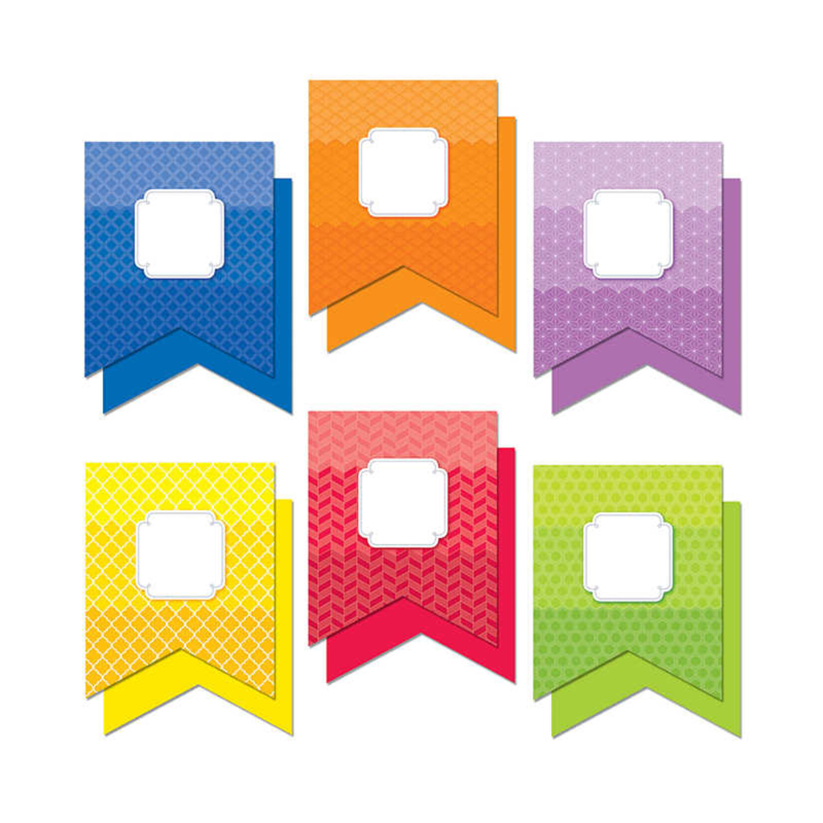 CREATIVE TEACHING PRESS CLM Painted Palette  Pennants 10" Designer Cut Outs