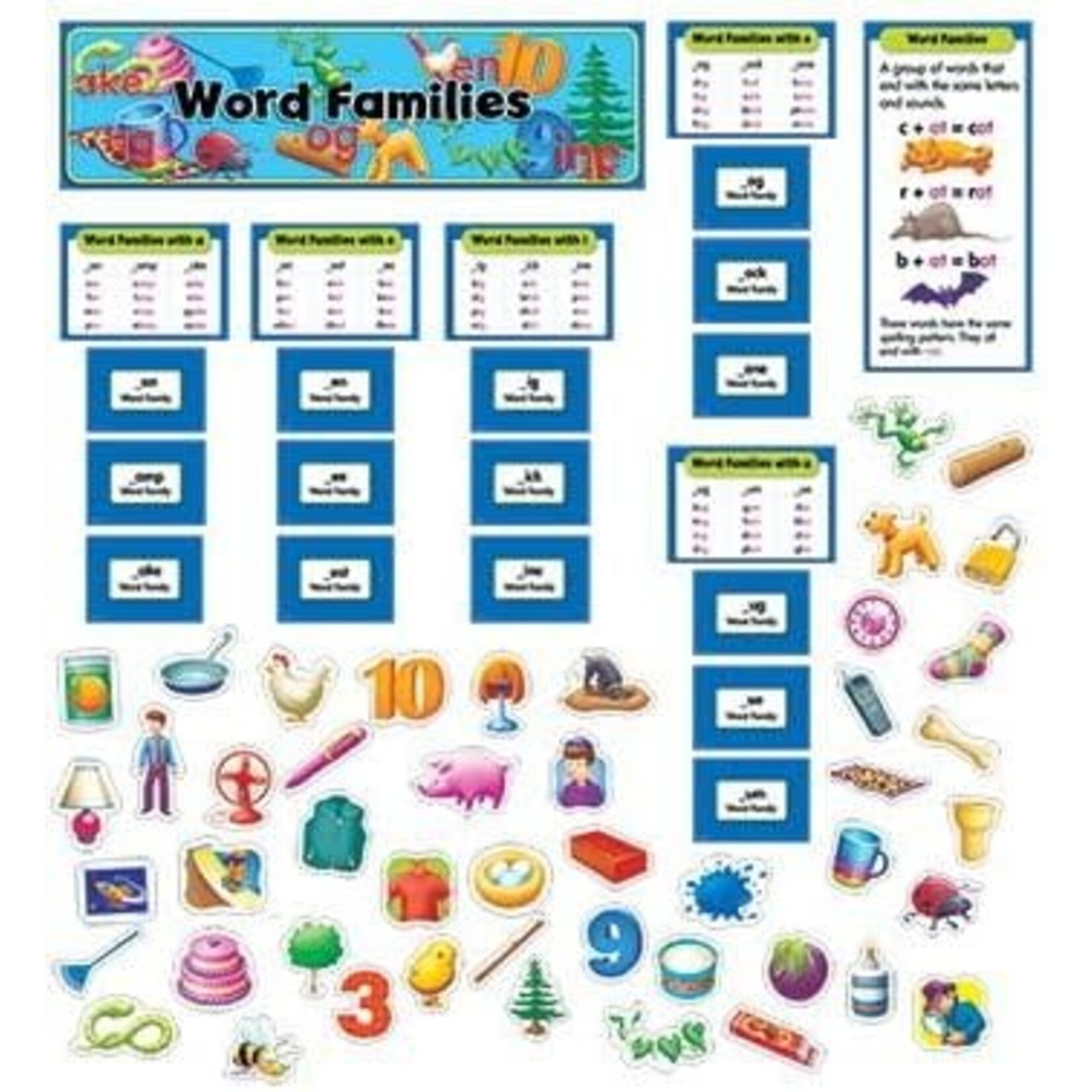 CREATIVE TEACHING PRESS Word Families Mini Bulletin Board Set