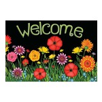 ASHLEY INCORPORATED Wildflower Poppy Welcome Mat
