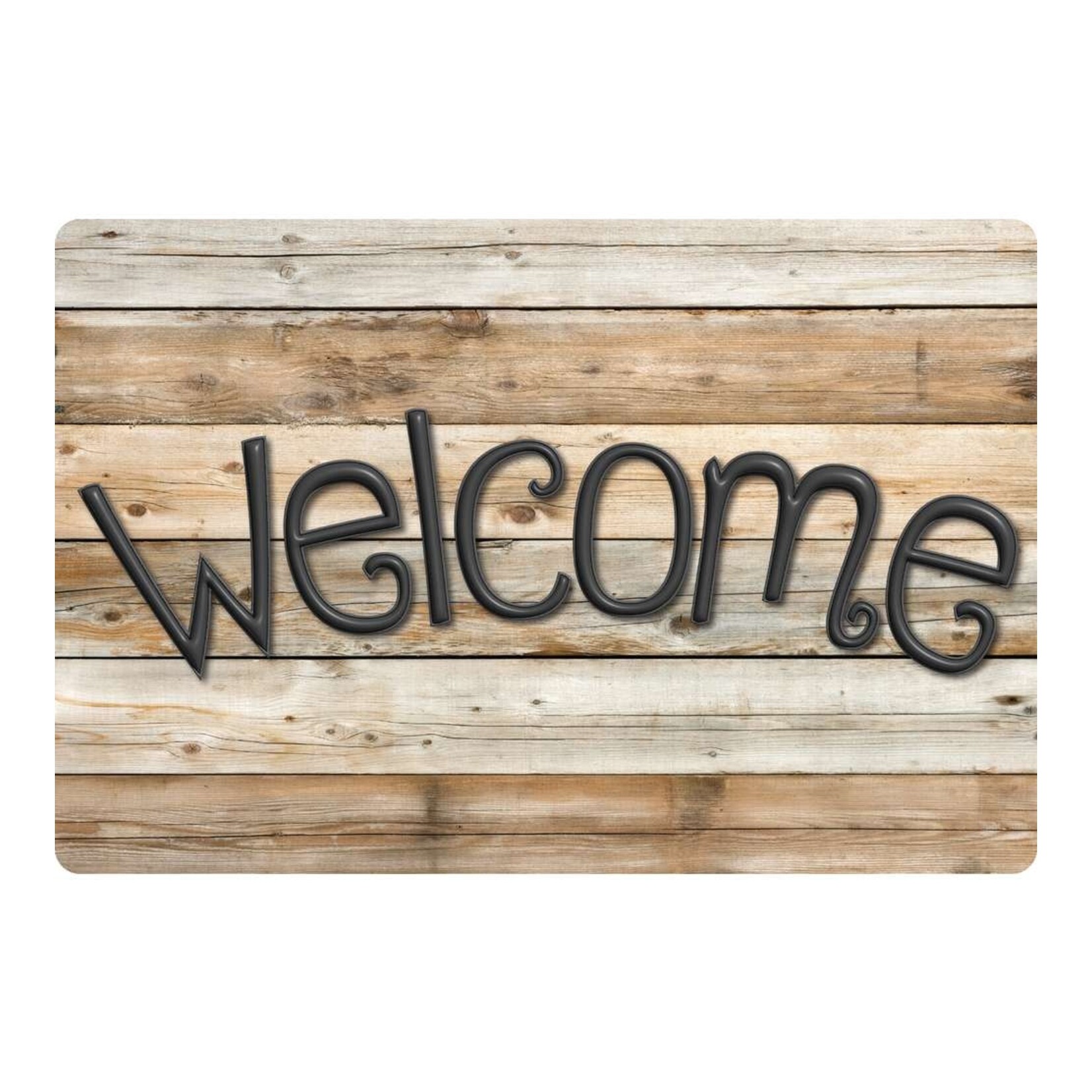 ASHLEY INCORPORATED Wood Plank Welcome Mat